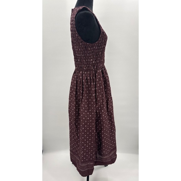 Madewell The Melody Smocked Midi Dress in Daisy print in Dusty plum size M NV483 - Picture 6 of 11